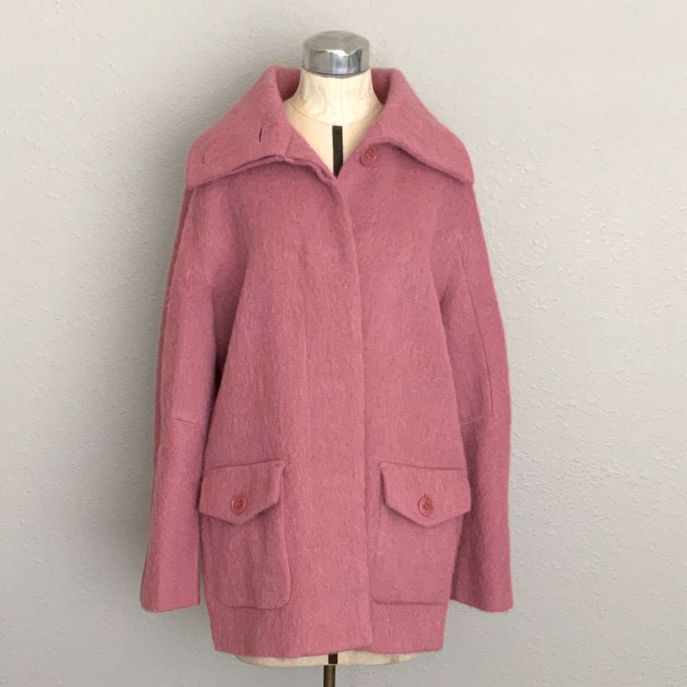 Pink Wool Mohair Coat